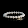 Porcelain White Faceted Round Bracelet - 8mm from Stonebridge Imports