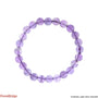 Amethyst Light Purple Round Bracelet - 8mm from Stonebridge Imports