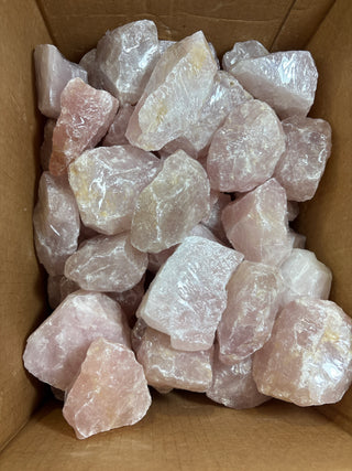 Rose Quartz A #1 Chunk - 20kg Box - 3-5" from Stonebridge Imports
