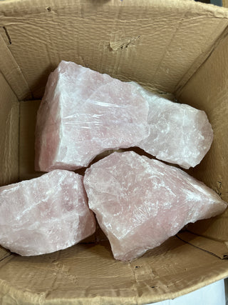 Rose Quartz E Chunk #5 - 20kg Box from Stonebridge Imports
