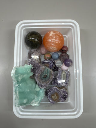 Selenite, Aragonite, Labradorite Cluster/Spheres - Hamilton Collection 005 from Stonebridge Imports