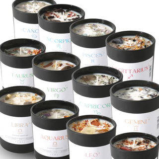 Crystal Zodiac Candle - Full Set (12)    from Stonebridge Imports