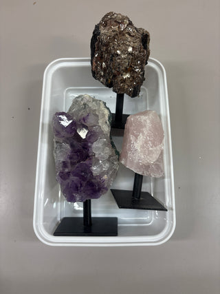 Quartz, Amethyst, Tourmaline on Stands - Hamilton Collection 024 from Stonebridge Imports