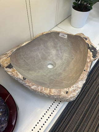 Soapstone Sink Unique #3 - 19" Wide from Stonebridge Imports