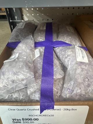 Clear Quartz Crushed (Extra Coarse) - 20kg Box from Stonebridge Imports