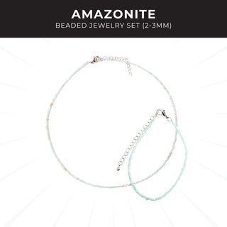 Amazonite Beaded Jewelry Set (2-3mm)
