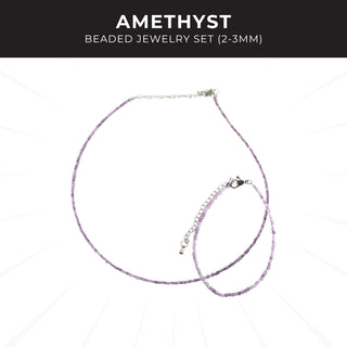 Amethyst Beaded Jewelry Set (2-3mm)