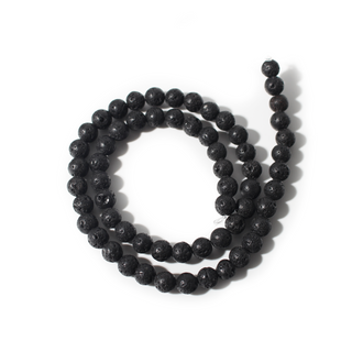 Black Lava Bead Strand 15" - 6mm from Stonebridge Imports