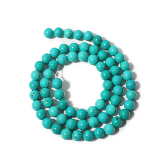 Fil rond turquoise - Perles de 4 mm