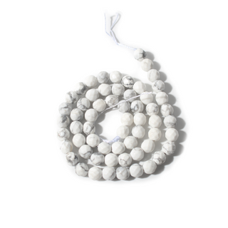 Howlite Bead Strand 15" - 6mm Faceted from Stonebridge Imports