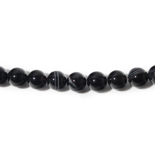 Banded Black Onyx Bead Strand from Stonebridge Imports