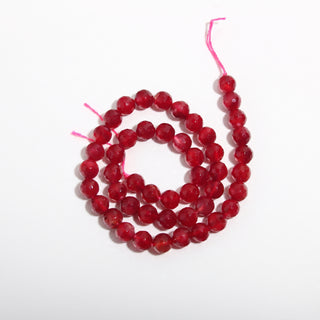 Fuschia Agate Faceted - Round Strand 15" - 8mm from Stonebridge Imports