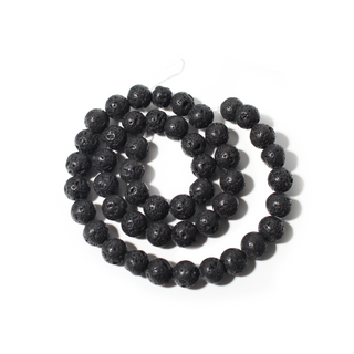 Black Lava Bead Strand 15" - 8mm from Stonebridge Imports