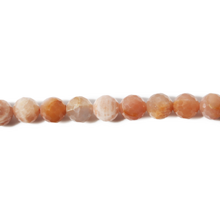 Pierre de soleil multicolore à facettes - Fil rond 15" - 4 mm