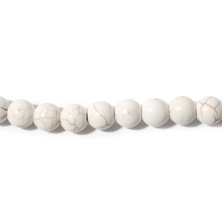 Howlite Cream - Round Strand 15" - 8mm from Stonebridge Imports