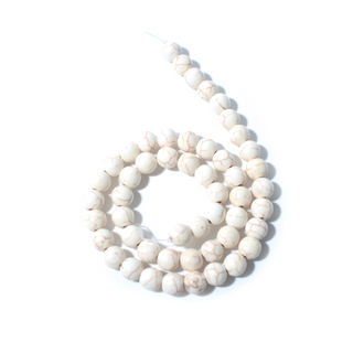 Howlite Cream - Round Strand 15" - 8mm from Stonebridge Imports