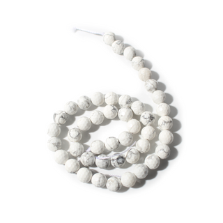 Howlite Bead Strand 15" - 8mm Faceted from Stonebridge Imports