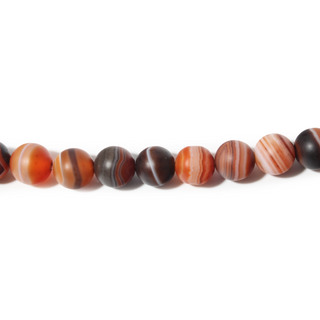 Banded Onyx (Sardonyx) Bead Strand from Stonebridge Imports