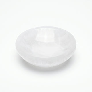 Selenite Bowl - Round 4", new photo on a clean white background. Stonebridge Imports.