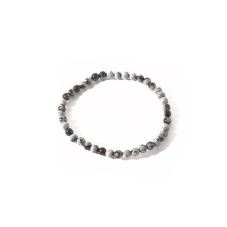 Obsidian Bead Bracelet 4mm Snowflake from Stonebridge Imports