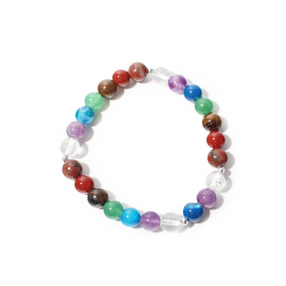Chakra Stones Round Bracelet - 8mm (Enhanced) from Stonebridge Imports