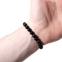 Silver Sheen Obsidian Round Bracelet - 8mm    from Stonebridge Imports