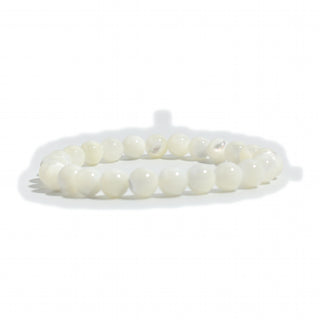 Shell White Round Bracelet - 8mm from Stonebridge Imports