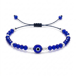 Evil Eye Bracelet with Coloured Beads and Cord - Adjustable from Stonebridge Imports