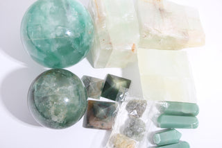 Prehnite, Calcite, Fluorite Green OTT Bundle