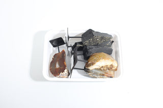 Agate Geode and Pyrite on Basalt on Stands OTT Bundle