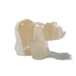 Amber Aragonite Bear Carving    from Stonebridge Imports