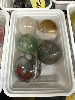 Bloodstone, Fluorite, Quartz Sphere OTT Bundle