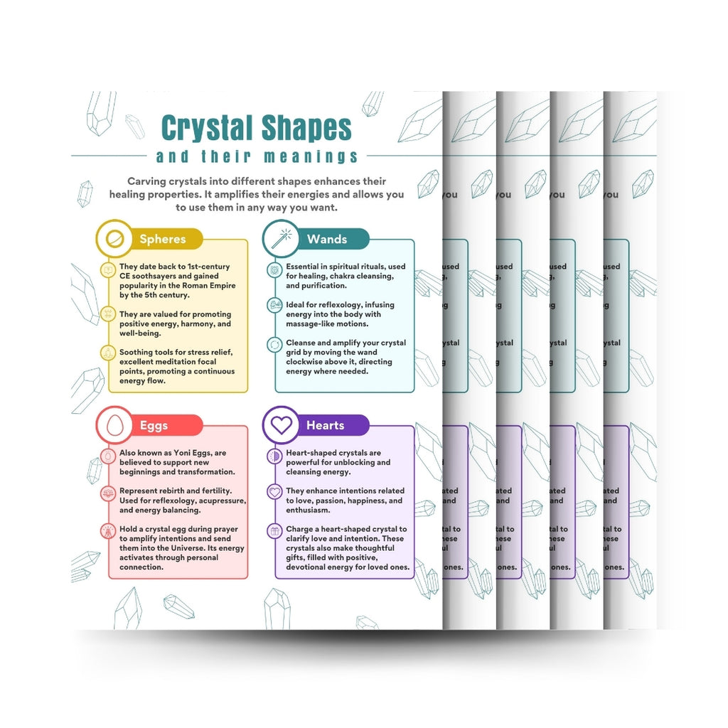 QuickStudy Guide 2.0 - Crystal Shapes and Their Meanings (Hardcopy 5-p ...