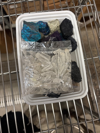 Tourmaline, Pyrite, Chalcopyrite Point/Rough OTT Bundle