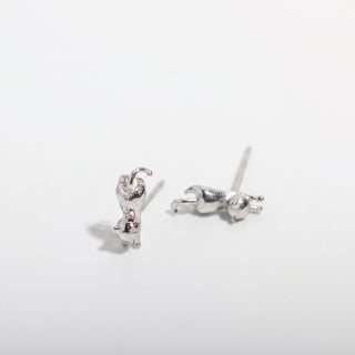 925 Silver Cat Earrings Stretching from Stonebridge Imports