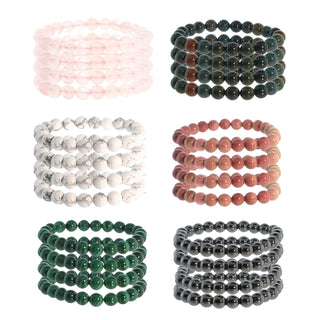 The Essentials 8mm - Crystal Bead Bracelet Bundle - 24 pieces    from Stonebridge Imports