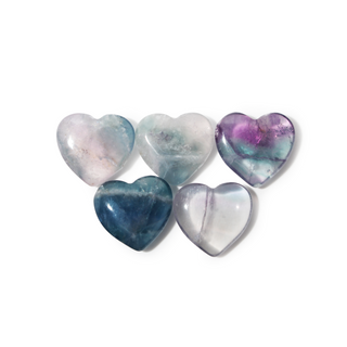 Fluorite Mini Heart Carving - 5 Pack from Stonebridge Imports