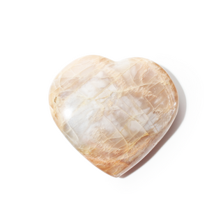 Peach Moonstone Heart #5 - 2" to 3" from Stonebridge Imports