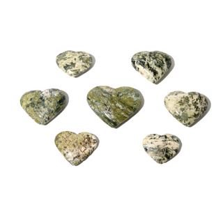 Serpentine B Heart Carvings - 7 to 10 Pieces - 1kg Box    from Stonebridge Imports