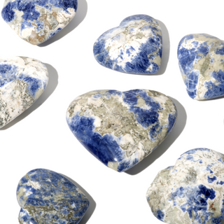 Sodalite B Heart Carvings - 4 to 8 Pieces - 1kg Box    from Stonebridge Imports