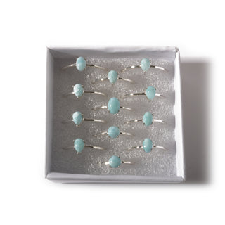 Larimar Sterling Silver Rings - 12 pack    from Stonebridge Imports
