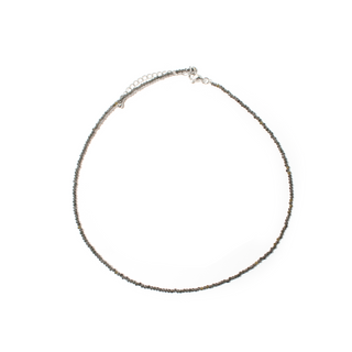 Black Obsidian Bead Necklace - 2-3mm from Stonebridge Imports