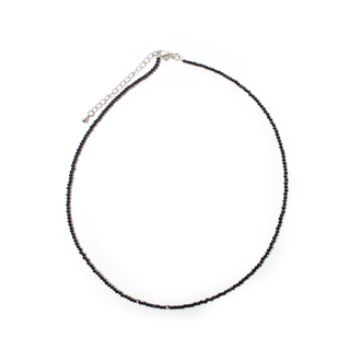 Black Tourmaline Bead Necklace - 2-3mm from Stonebridge Imports