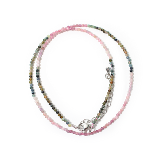 Watermelon Tourmaline Bead Necklace - 2-3mm from Stonebridge Imports