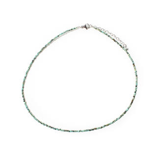 African Turquoise Bead Necklace - 2-3mm from Stonebridge Imports