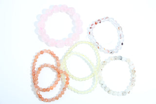 Rose Quartz, Sunstone, Fire Quartz Bracelet OTT Bundle
