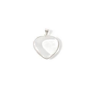 Clear Quartz Heart with Silver All Around - 925 Silver Pendant from Stonebridge Imports