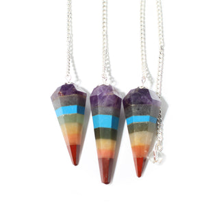 Chakra Pendulum 6 Facet & Bead - 3 Pack from Stonebridge Imports