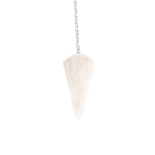 White Quartz Multifaceted Pendulum - 1" to 1 3/4"    from Stonebridge Imports