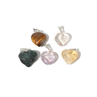 Mixed Stone B Mini Heart Pendant - Pack of 5 - 5/8"    from Stonebridge Imports